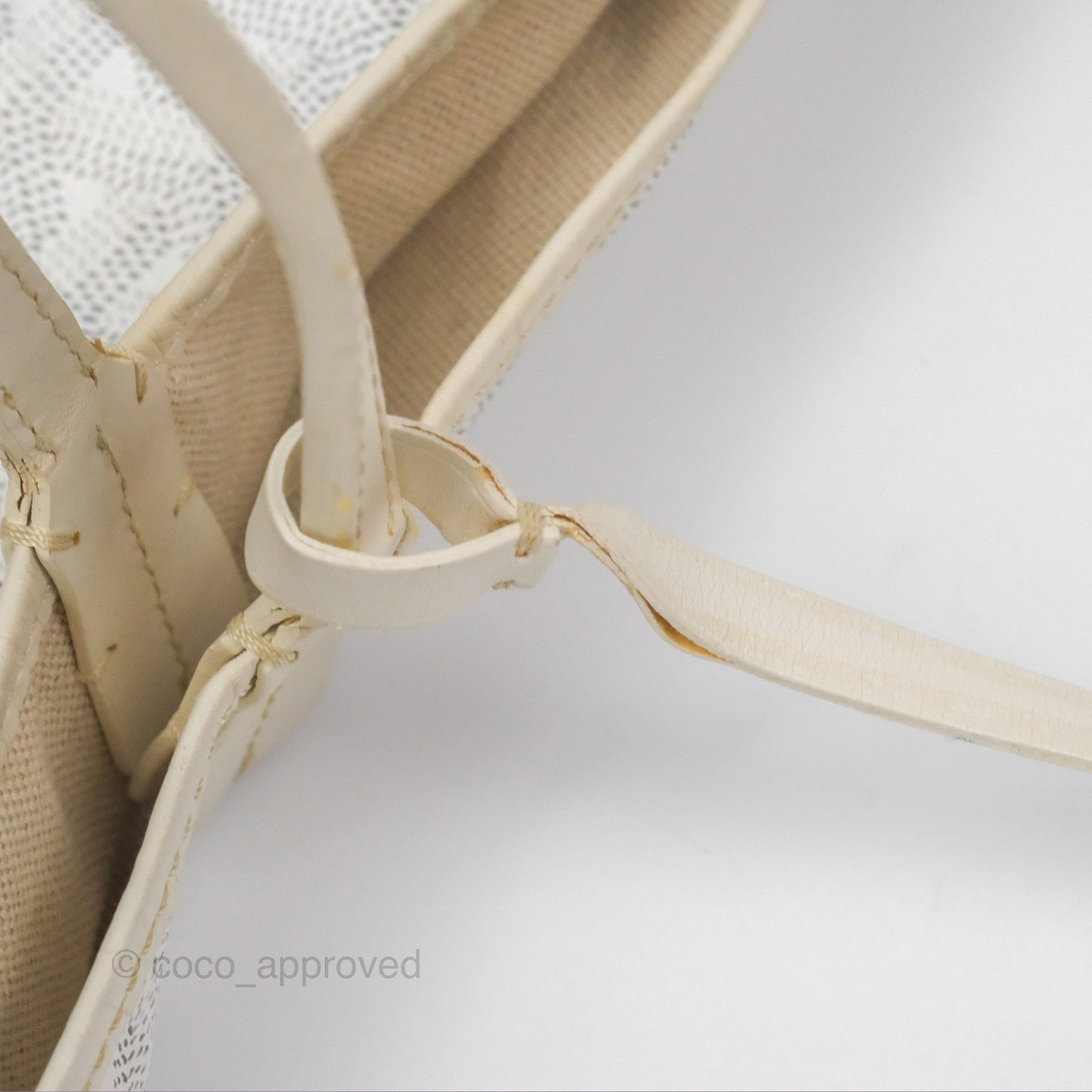 Goyard St Louis Tote PM ⁣⁣⁣⁣⁣⁣⁣⁣⁣⁣⁣⁣⁣⁣⁣⁣⁣⁣⁣⁣White Goyardine Canvas
