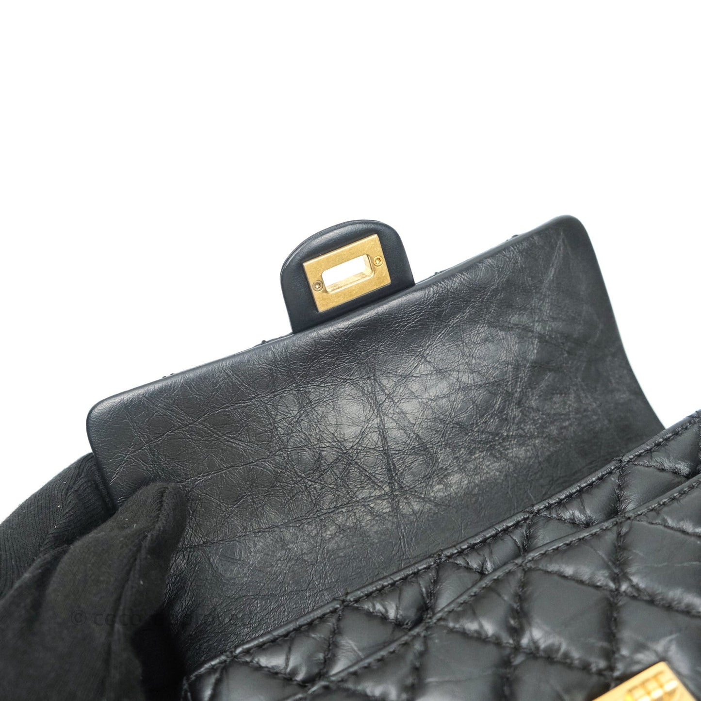Chanel Reissue 2.55 Aged Calfskin Quilted Chain Waist Bag Black