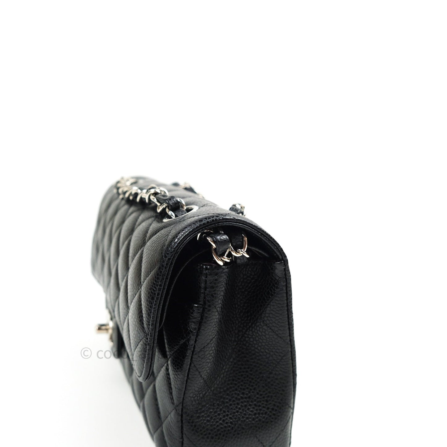 Chanel Classic Small S/M Flap Black Caviar Silver Hardware