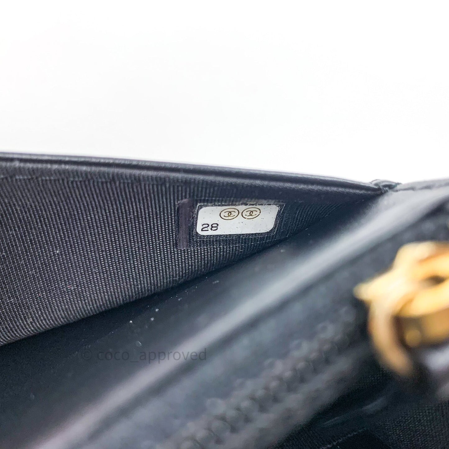 Chanel Quilted Boy Wallet on Chain WOC Black Caviar Gold Hardware