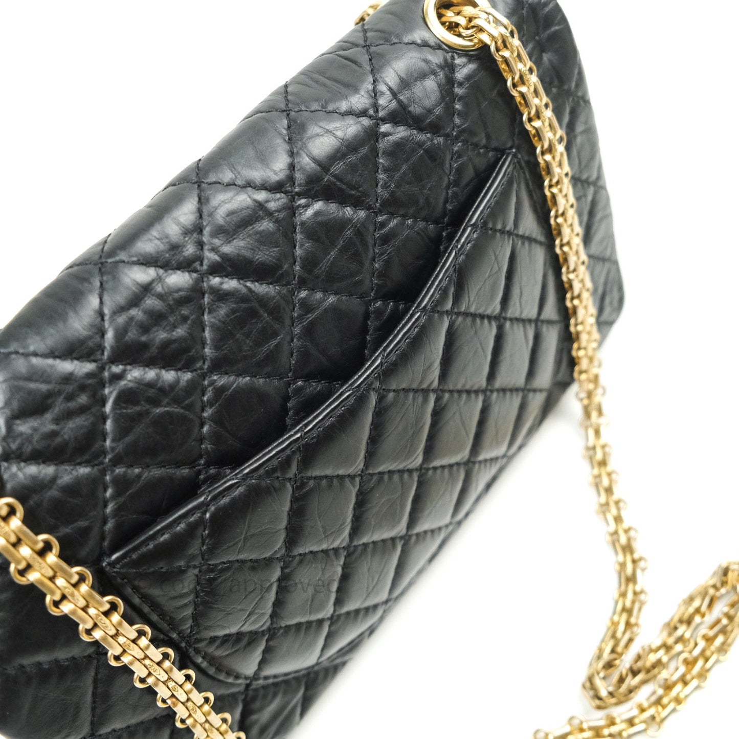 Chanel 2.55 Reissue Aged Calfskin 225 Flap Black Gold Hardware