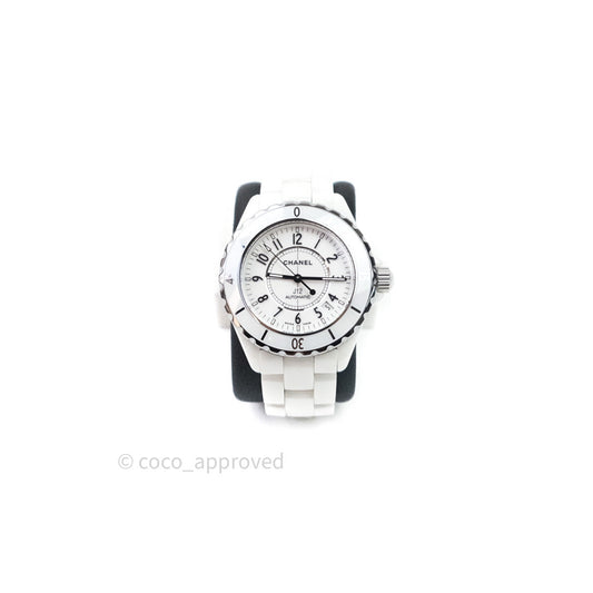 CHANEL J12 Automatic White Dial White Ceramic Strap Women's Watch