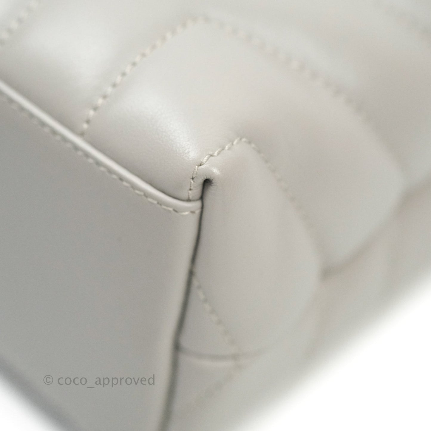 Saint Laurent Loulou Small Bag Light Grey Silver Hardware
