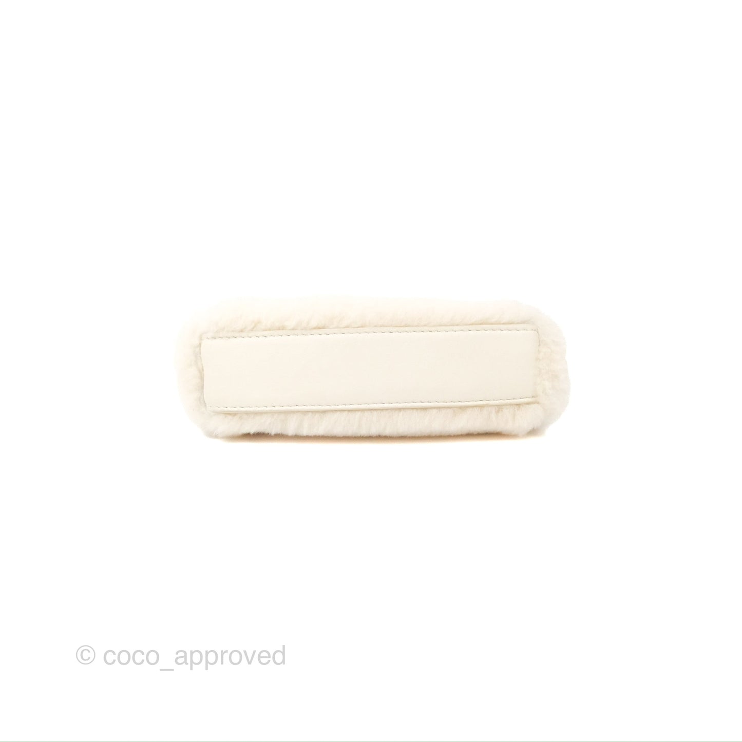 Fendi Micro Peekaboo Bag White Shearling Gold Hardware