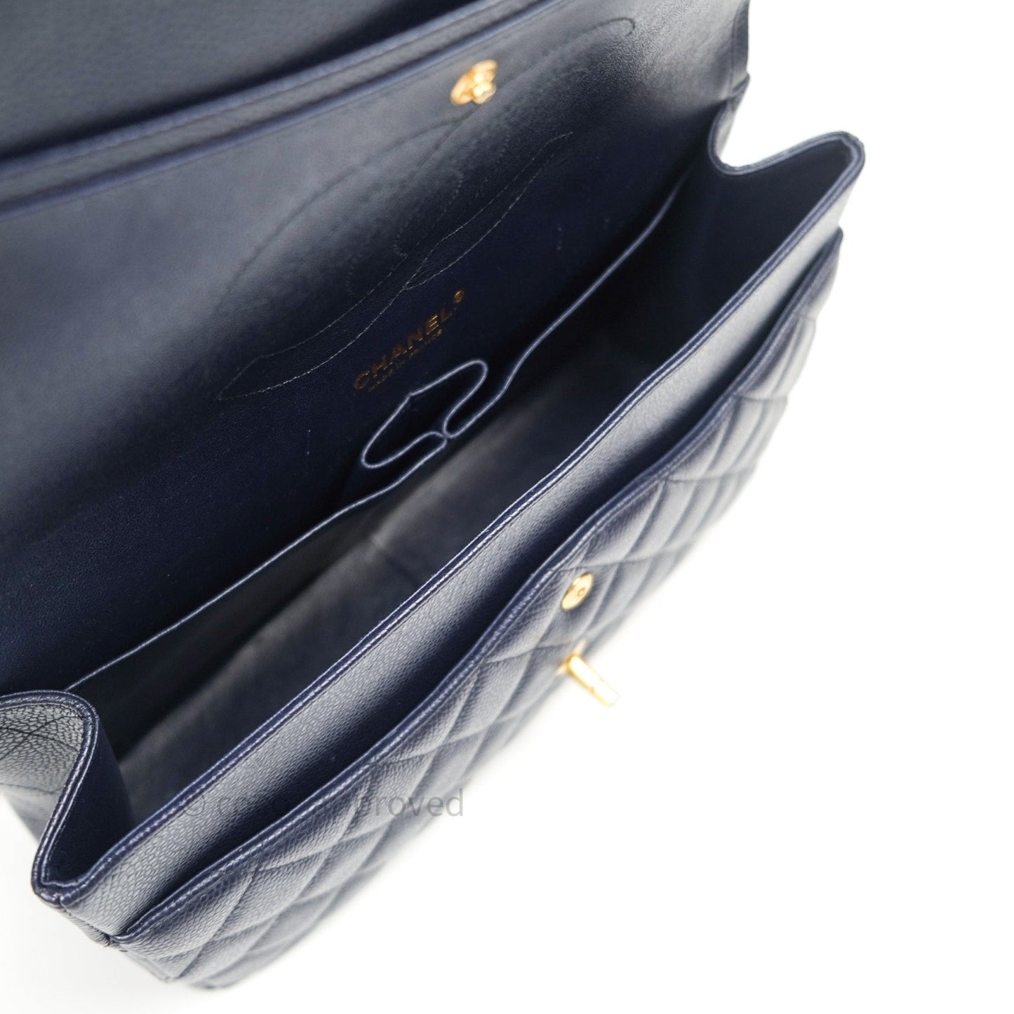 Chanel Jumbo Double Flap Navy Caviar Gold Hardware⁣⁣