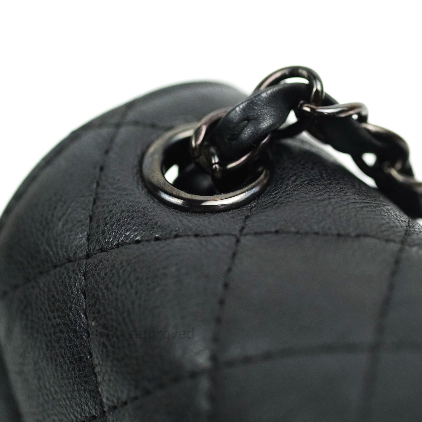 Chanel Quilted Mini Square Flap So Black Crumpled Calfskin
