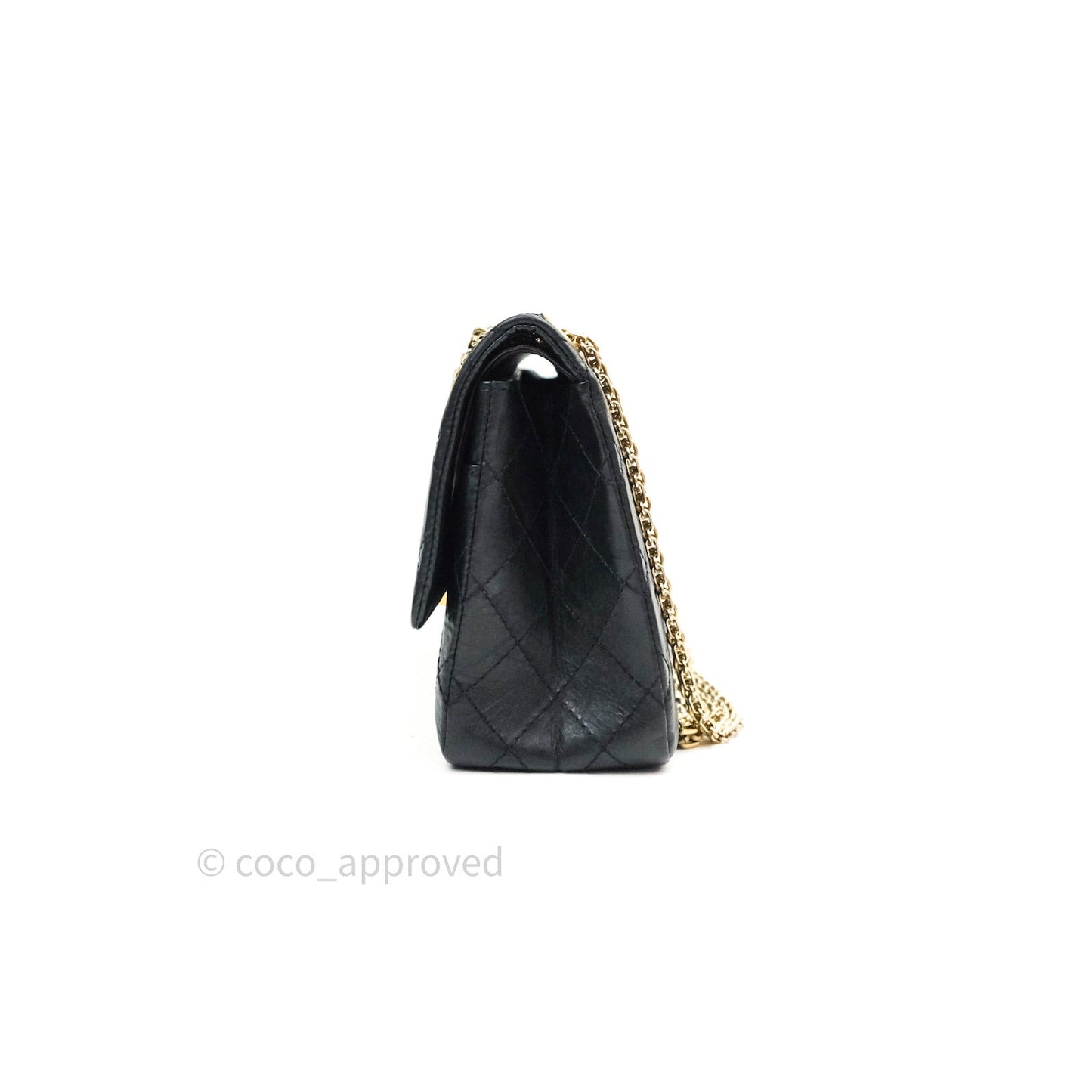 Chanel Reissue Quilted Aged Calfskin Black Gold Hardware 226