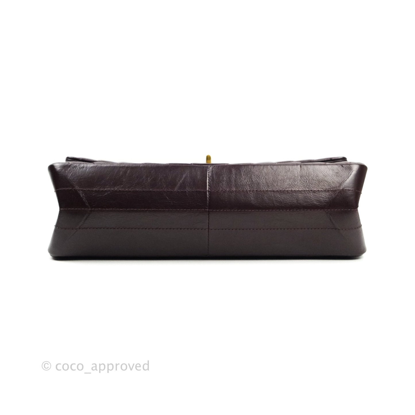 Chanel Reissue Chevron Dark Red Burgundy Aged Calfskin Gold Hardware 226
