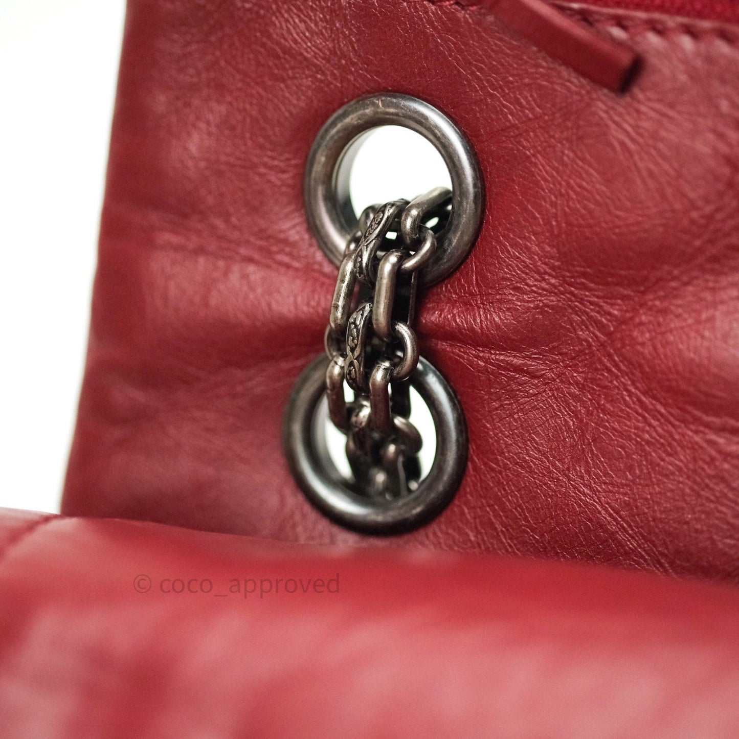 Chanel Reissue Quilted Aged Calfskin Dark Red Ruthenium Hardware 226