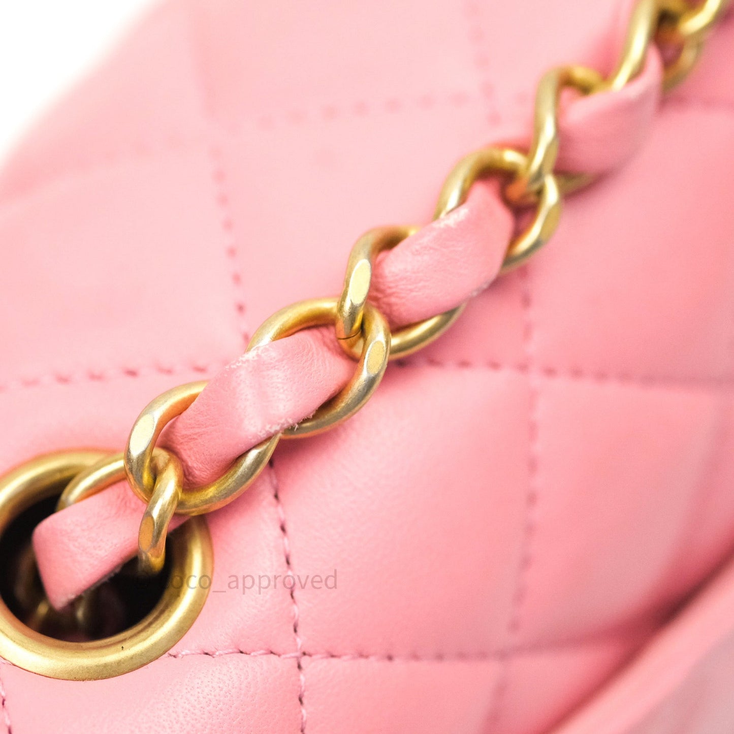 Chanel Quilted Mini Rectangular Pink Lambskin Gold Hardware