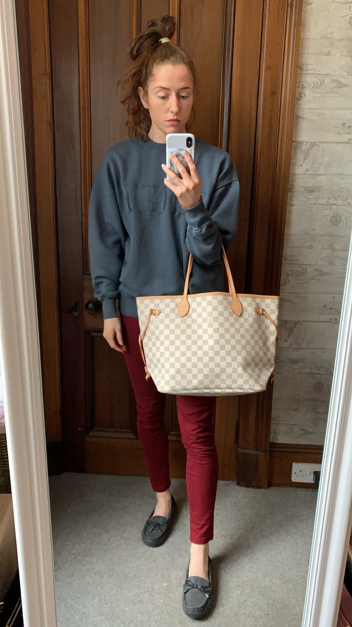 Louis Vuitton Neverfull MM  Damier Azur (1,410)