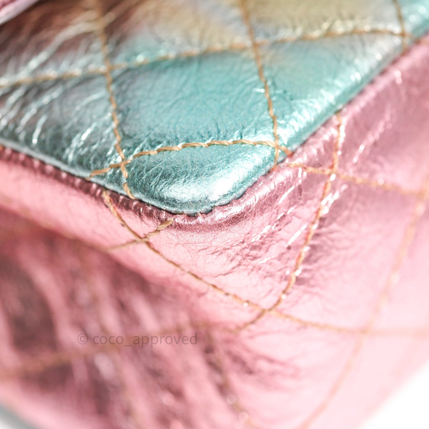 Chanel Mini Reissue 224 Rainbow Quilted Calfskin Gold Hardware