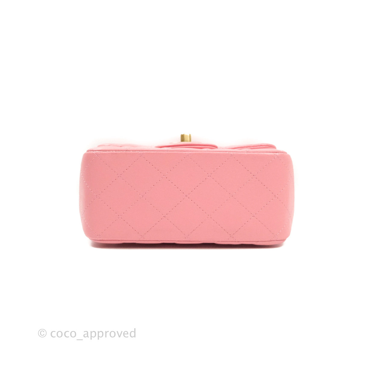 Chanel Mini Square Pink Lambskin Gold Hardware