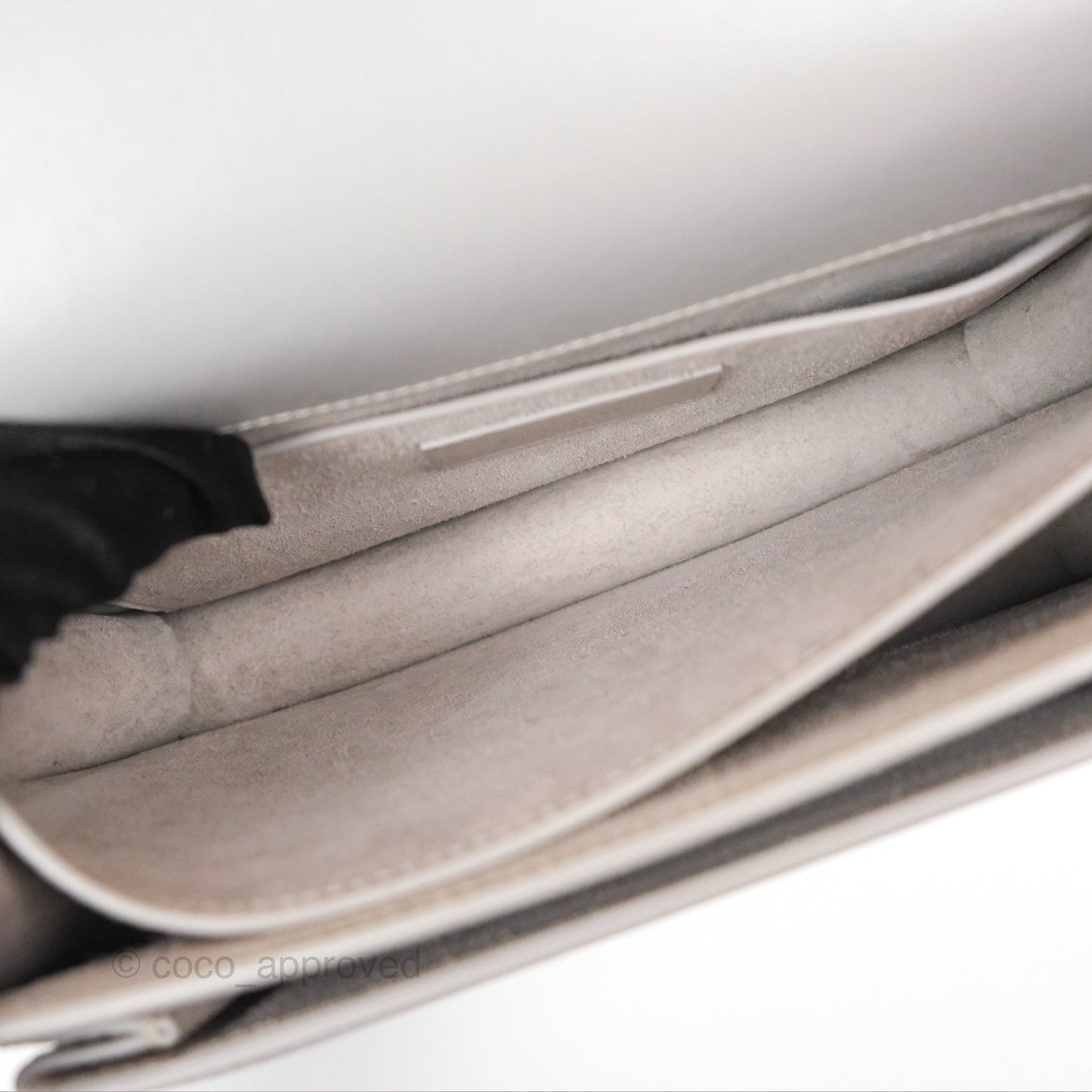 Saint Laurent Sunset Medium Light Grey Calfskin Silver Hardware