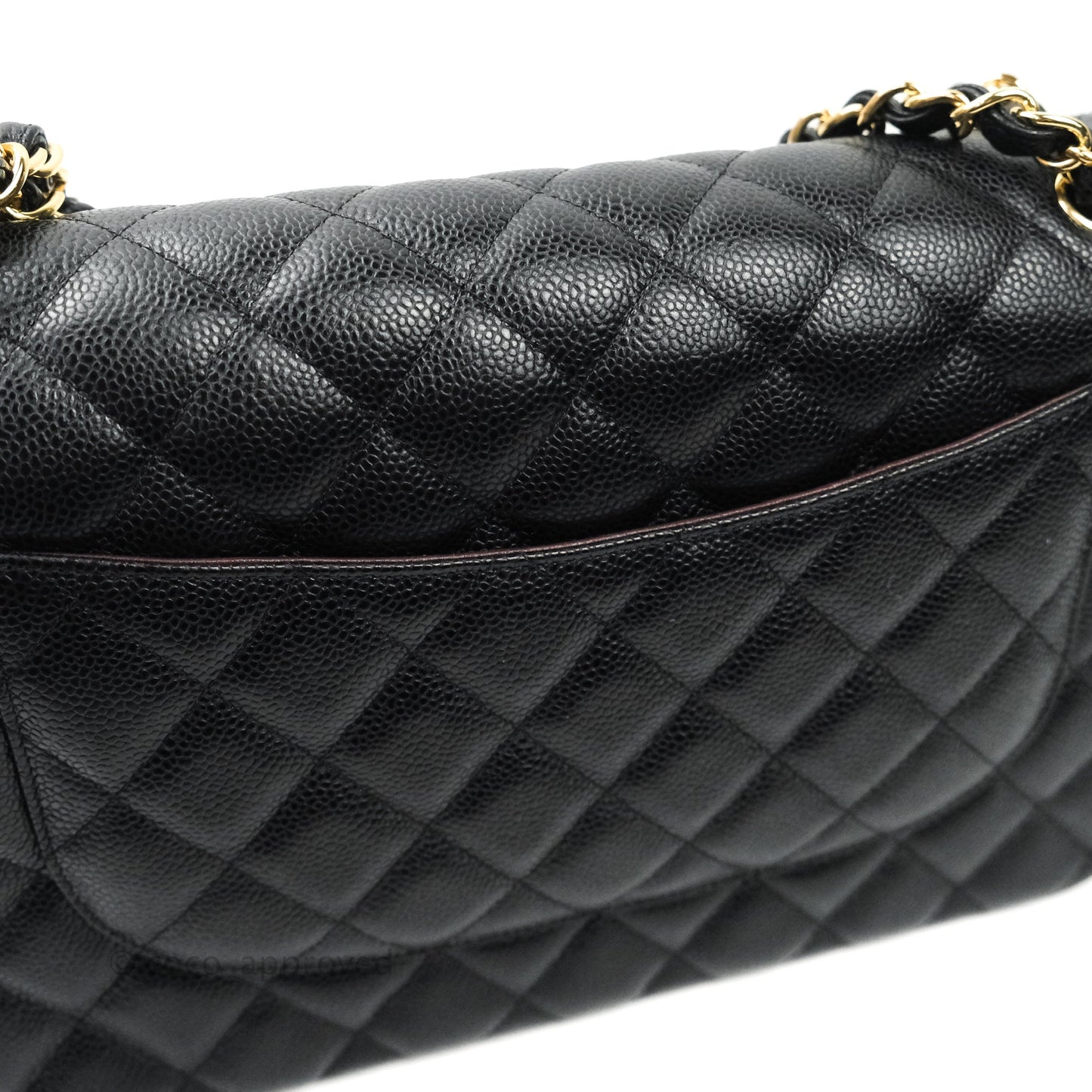 Chanel Jumbo Double Flap Black Caviar Gold Hardware⁣⁣
