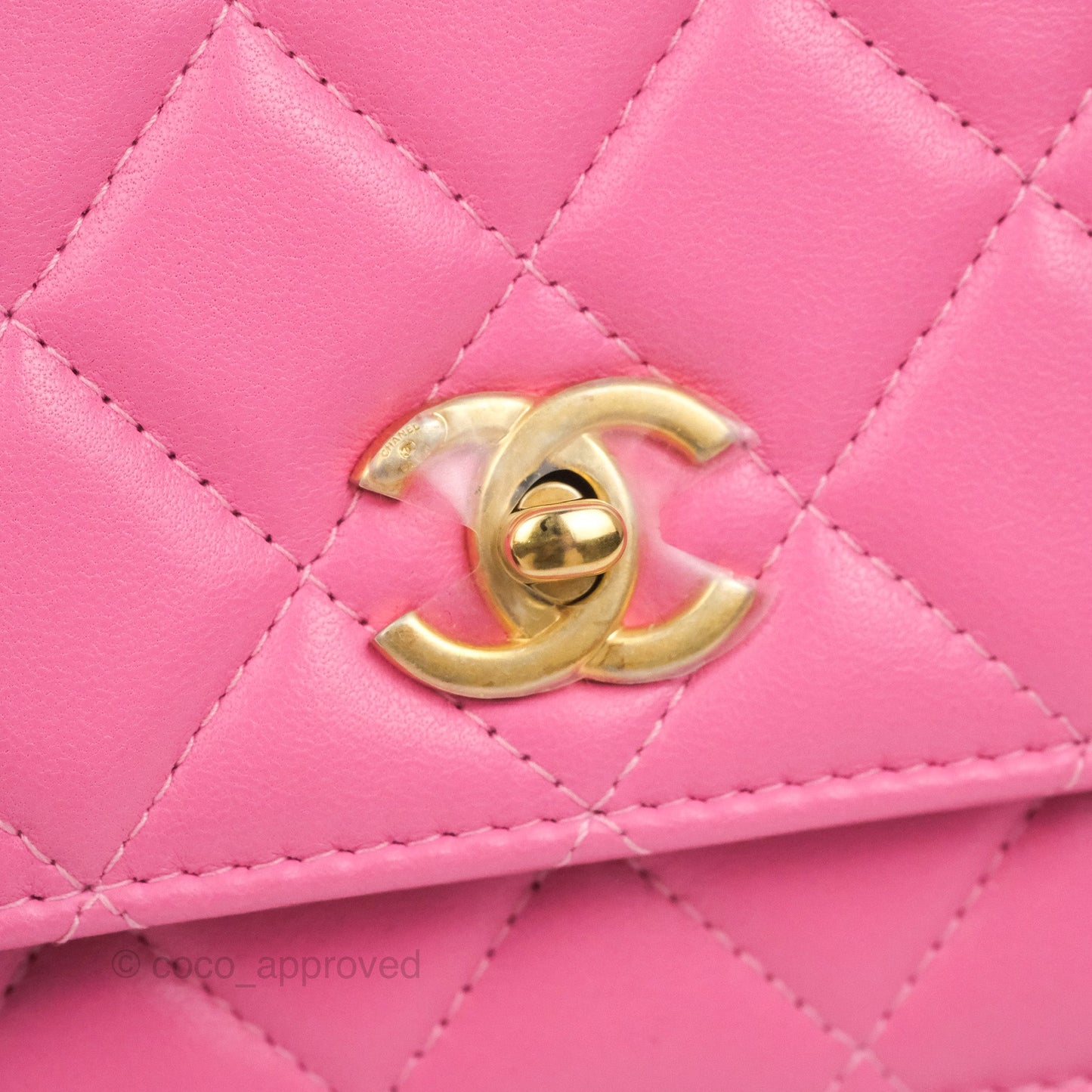 Chanel Quilted Pearl Crush Wallet on Chain WOC Pink Lambskin Aged Gold Hardware