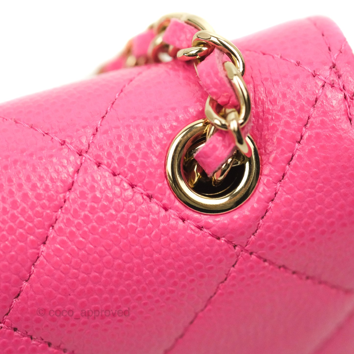 Chanel Classic Quilted Belt Bag Pink Caviar Gold Hardware