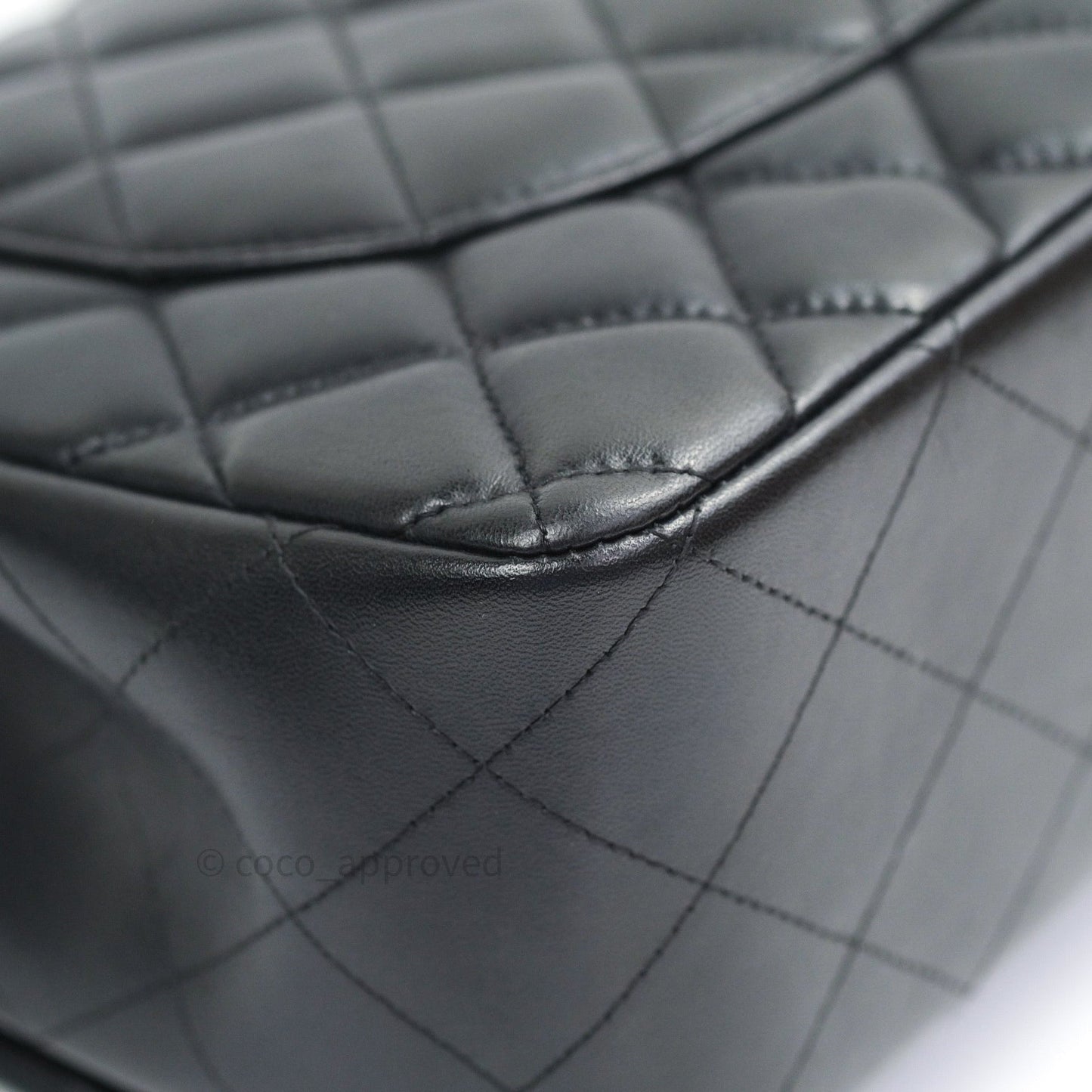 Chanel Jumbo Double Flap Black Lambskin Silver Hardware⁣⁣