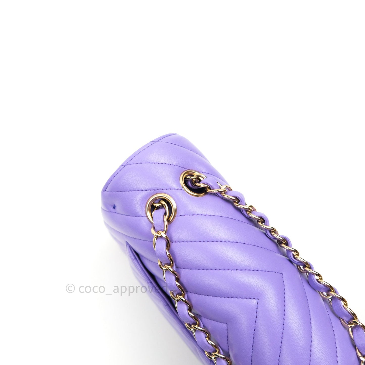 Chanel Classic Small S/M Flap Purple Lambskin Light Gold Hardware