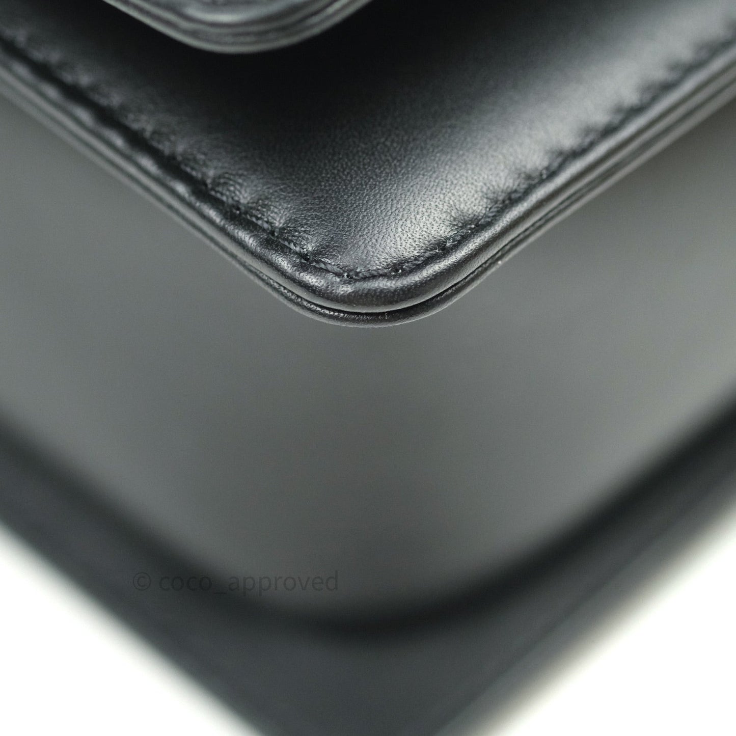 Chanel Boy Quilted Medium Black Calfskin Gold Hardware 20C