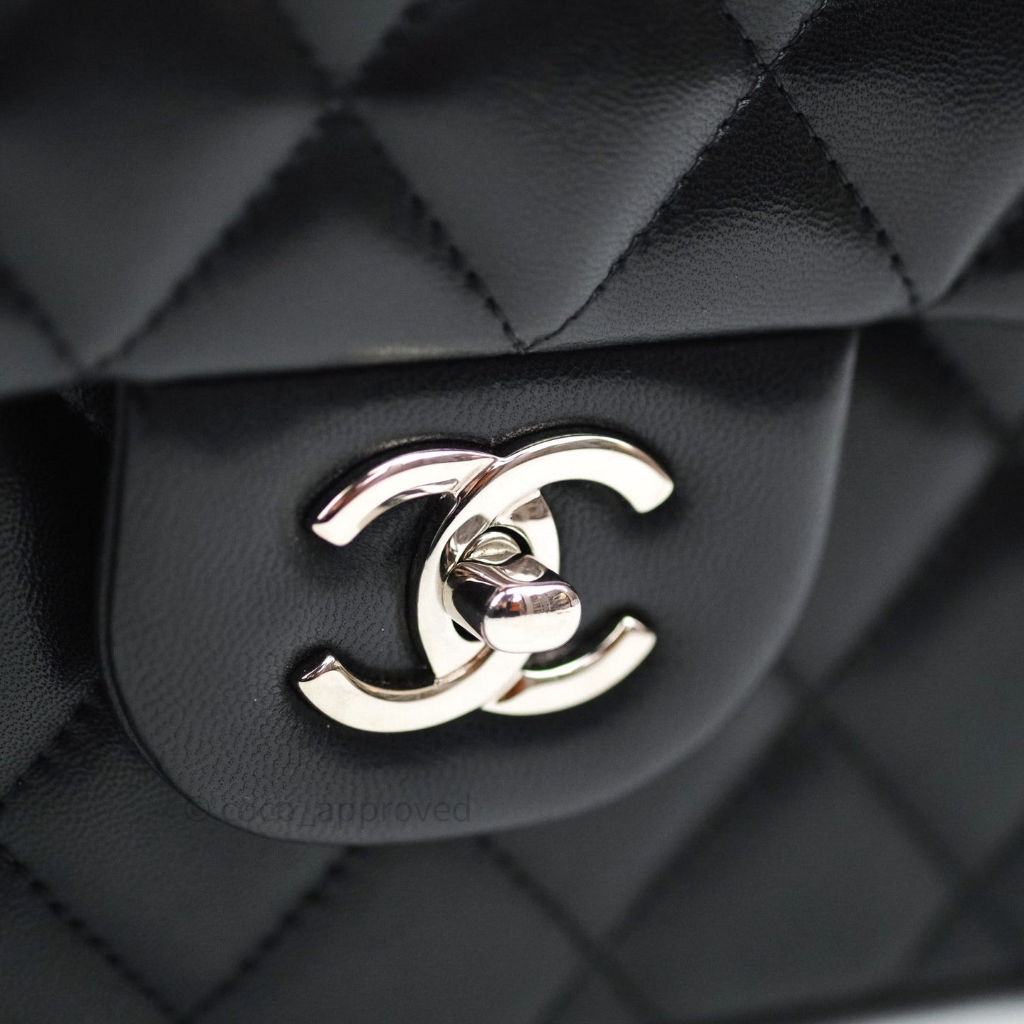 Chanel Classic Jumbo Double Flap Black Lambskin Silver Hardware⁣⁣