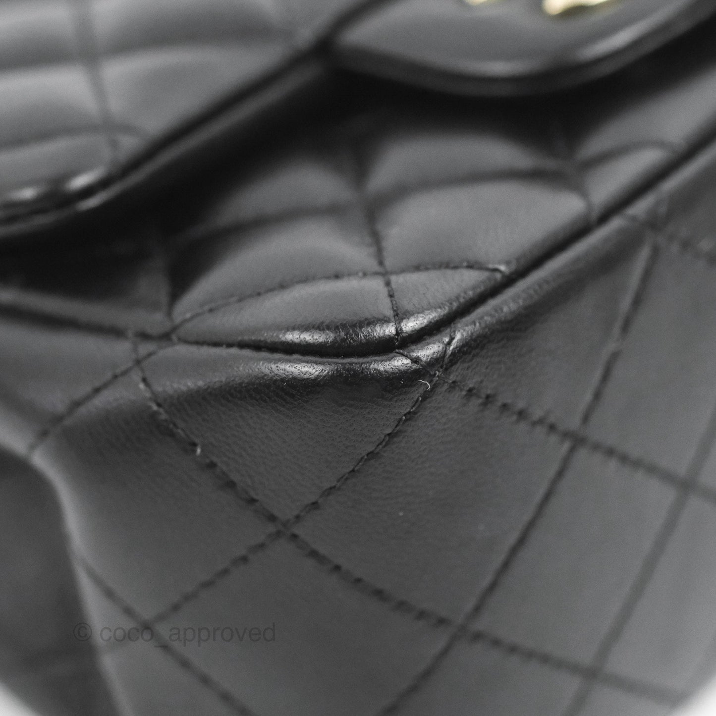 Chanel Mini Square Black Lambskin Gold Hardware