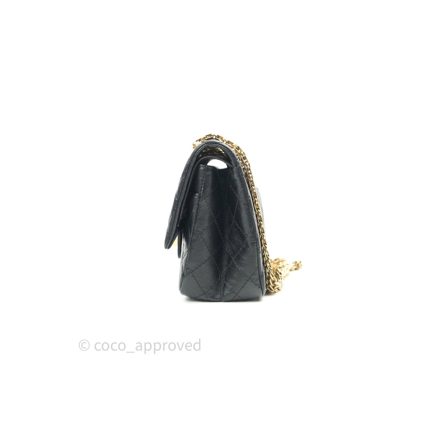 Chanel 2.55 Reissue Aged Calfskin 225 Flap Black Gold Hardware