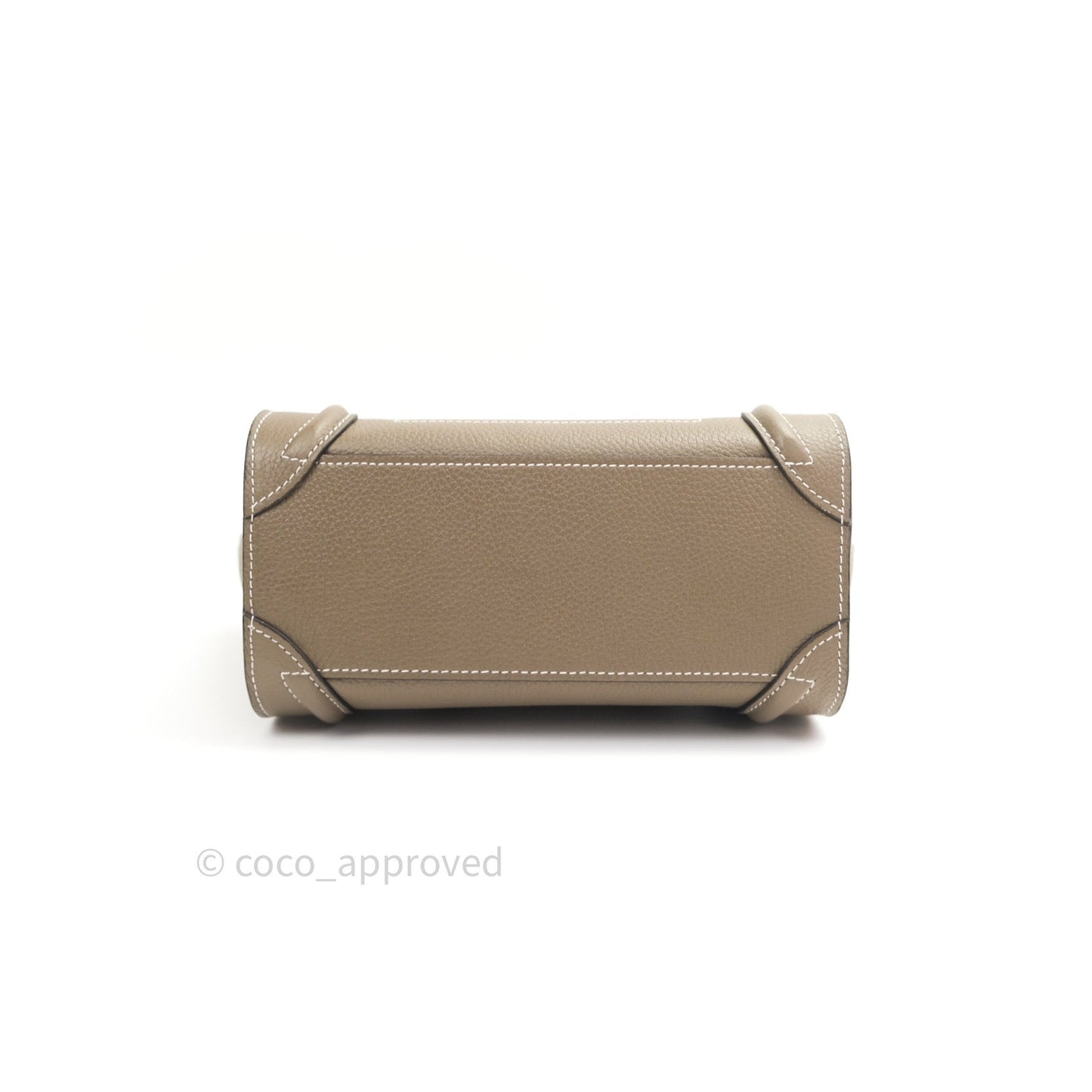 Celine Nano Luggage in Souris Drummed Calfskin