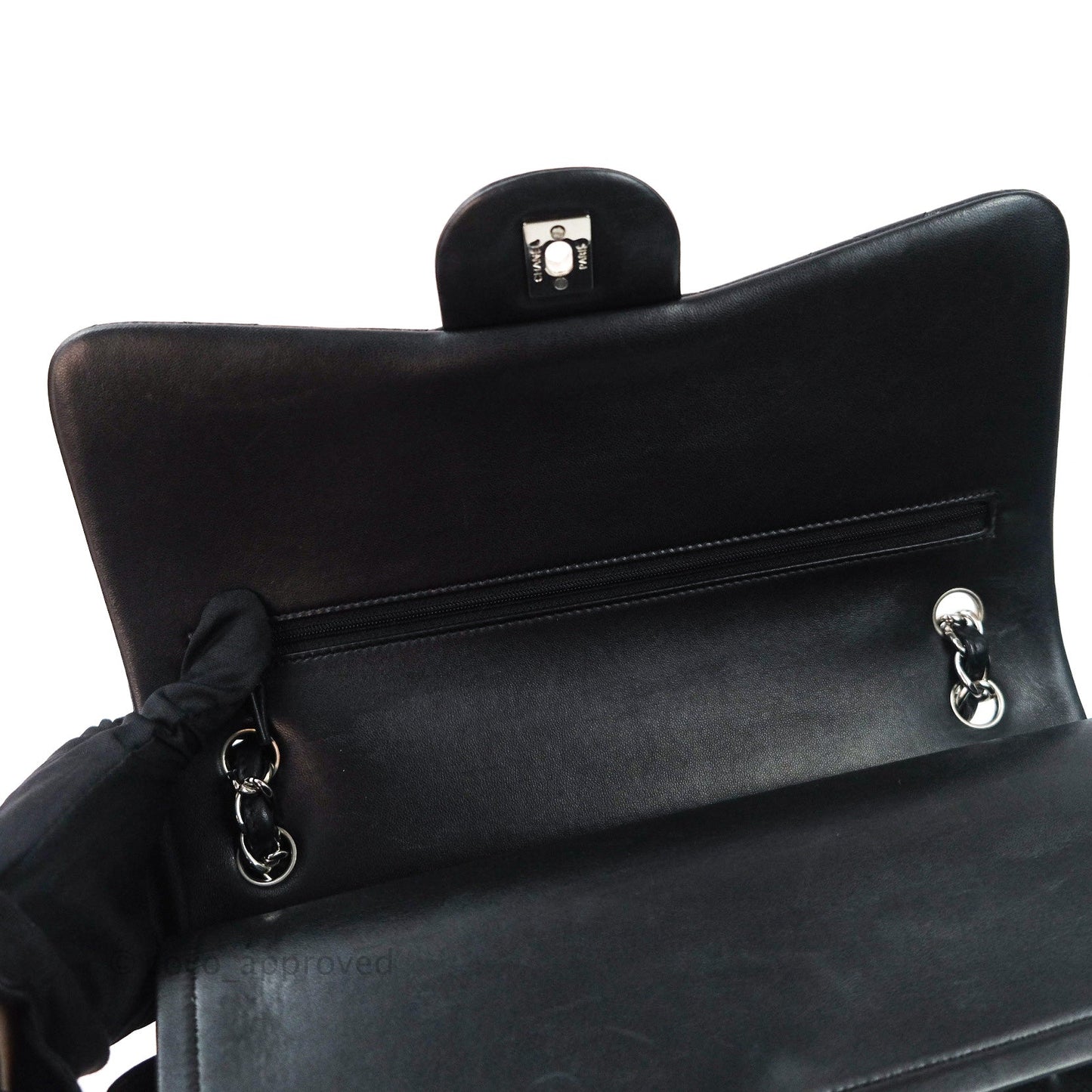 Chanel Jumbo Double Flap Black Lambskin Silver Hardware⁣⁣