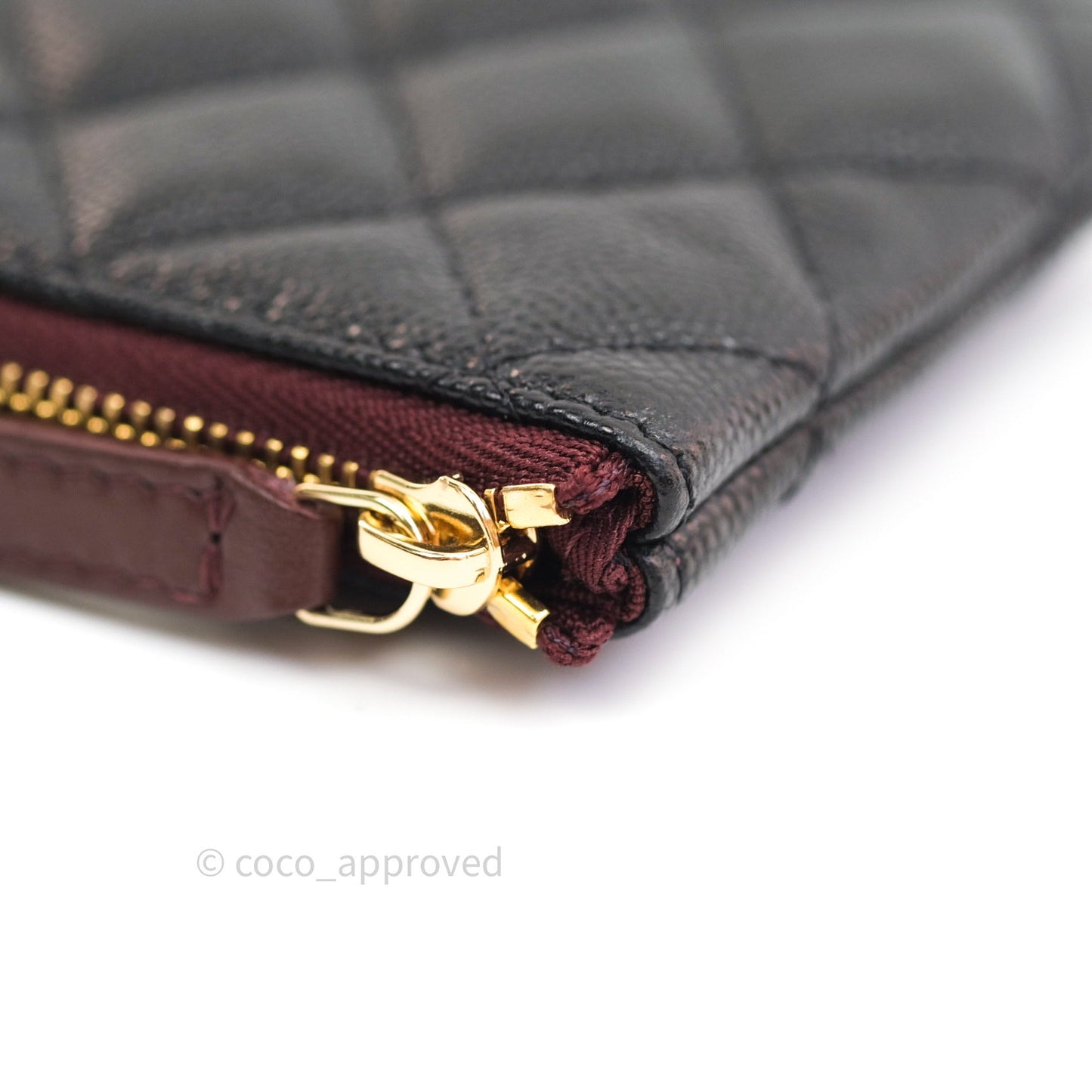 Chanel Quilted Mini O Case Black Caviar Gold Hardware