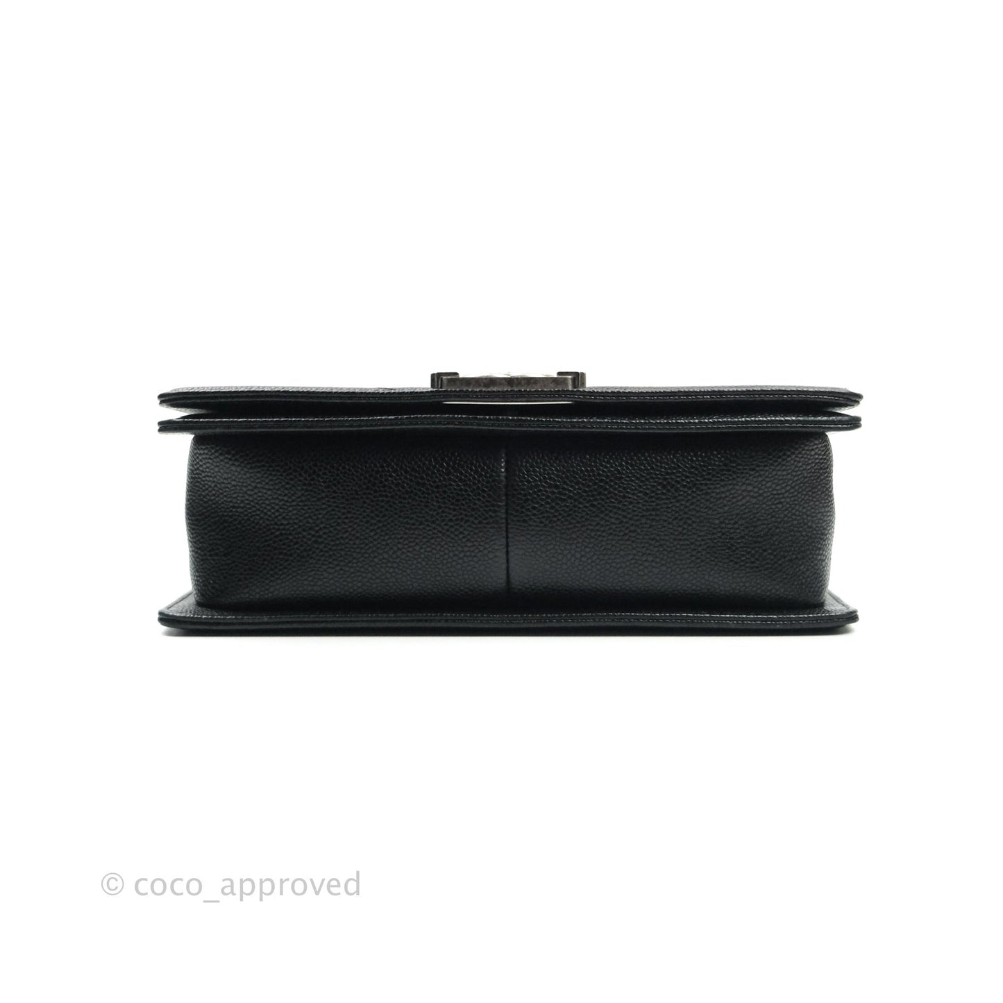 Chanel Boy Quilted Medium Black Caviar Ruthenium Hardware