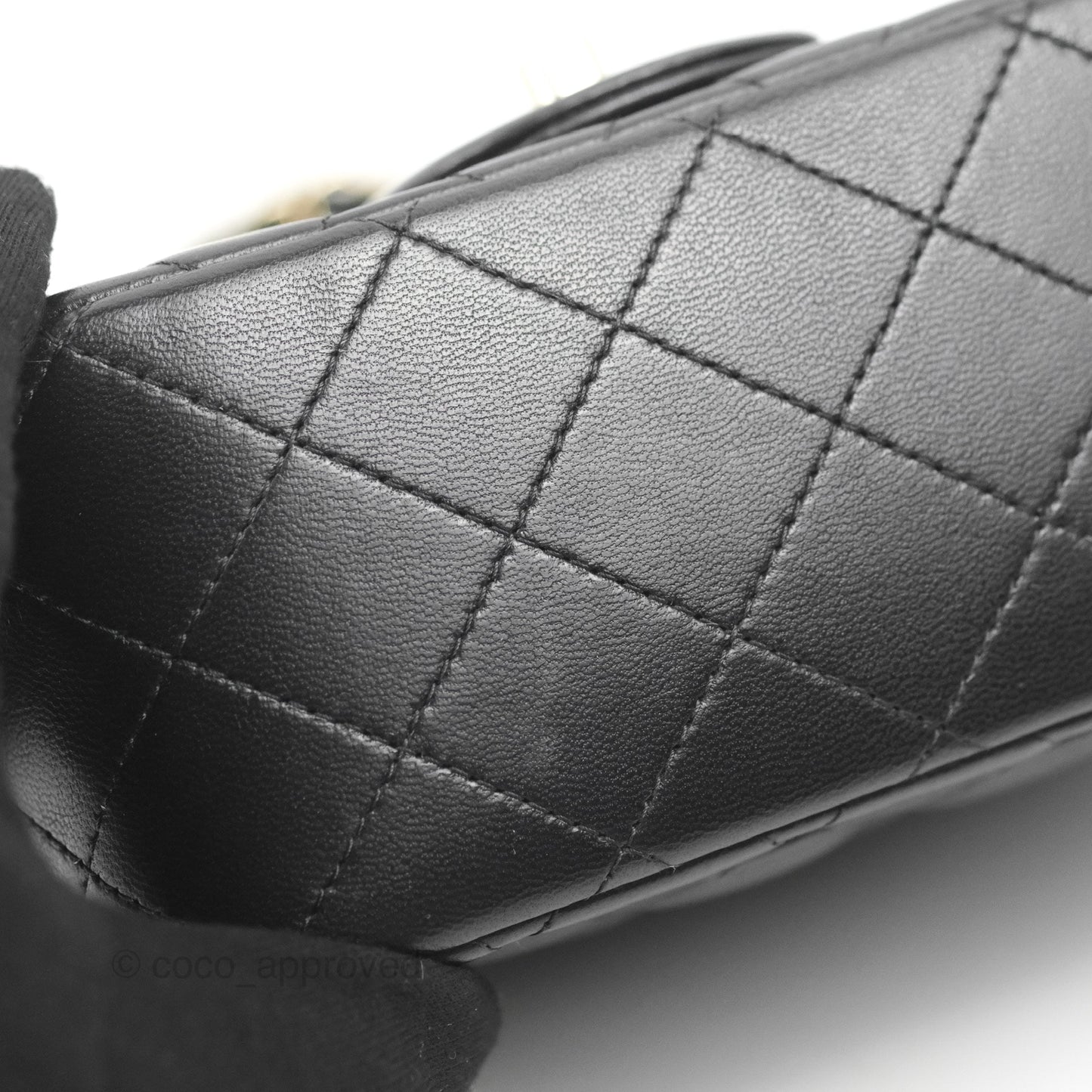 Chanel Mini Square Black Lambskin Gold Hardware