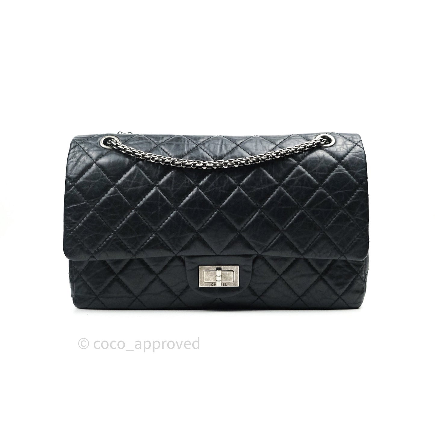 Chanel Reissue Quilted Aged Calfskin Black Ruthenium Hardware 227