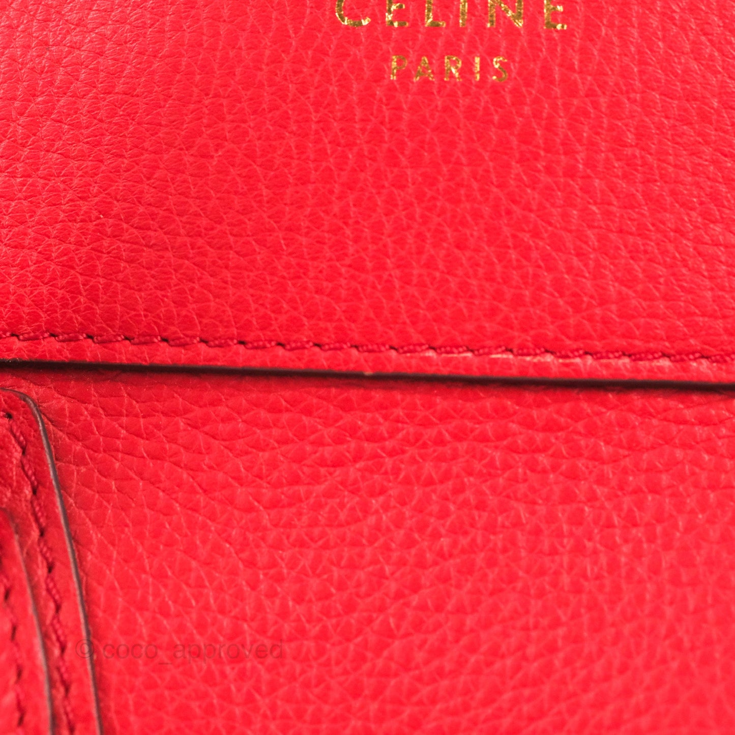 Celine Mini Luggage Bag Red Calfskin