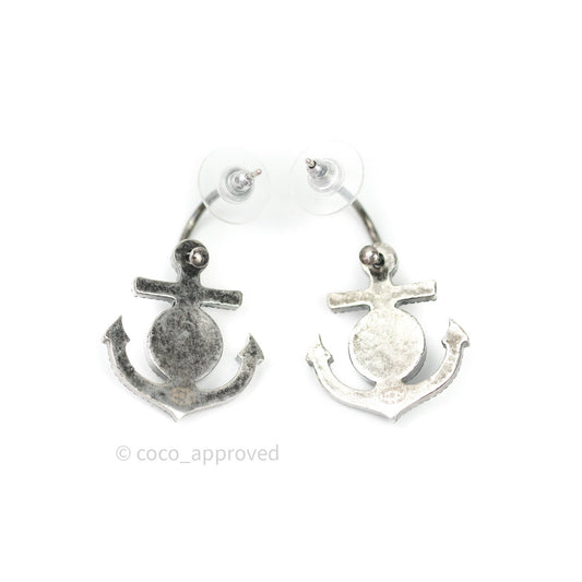 Chanel Anchor CC Earrings Ruthenium
