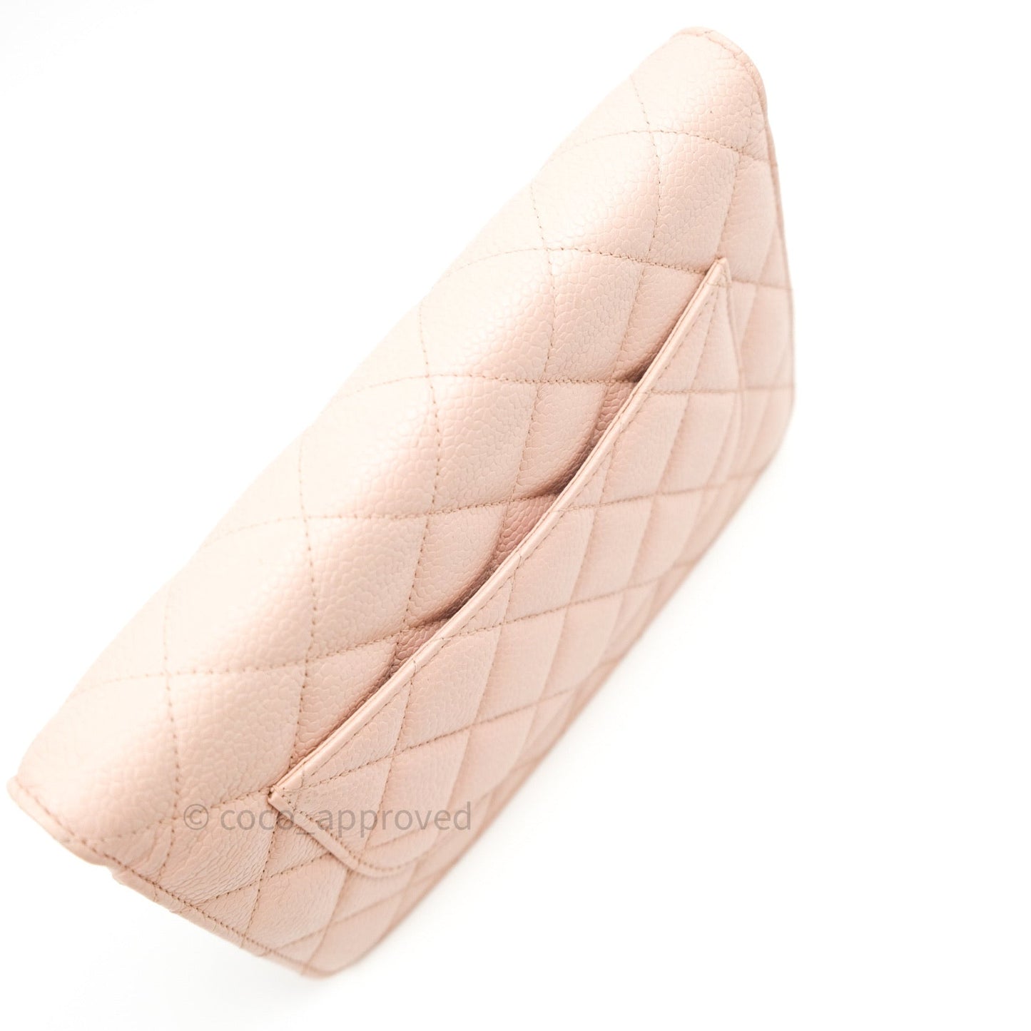 Chanel Quilted Wallet on Chain WOC Baby Pink Caviar Silver Hardware