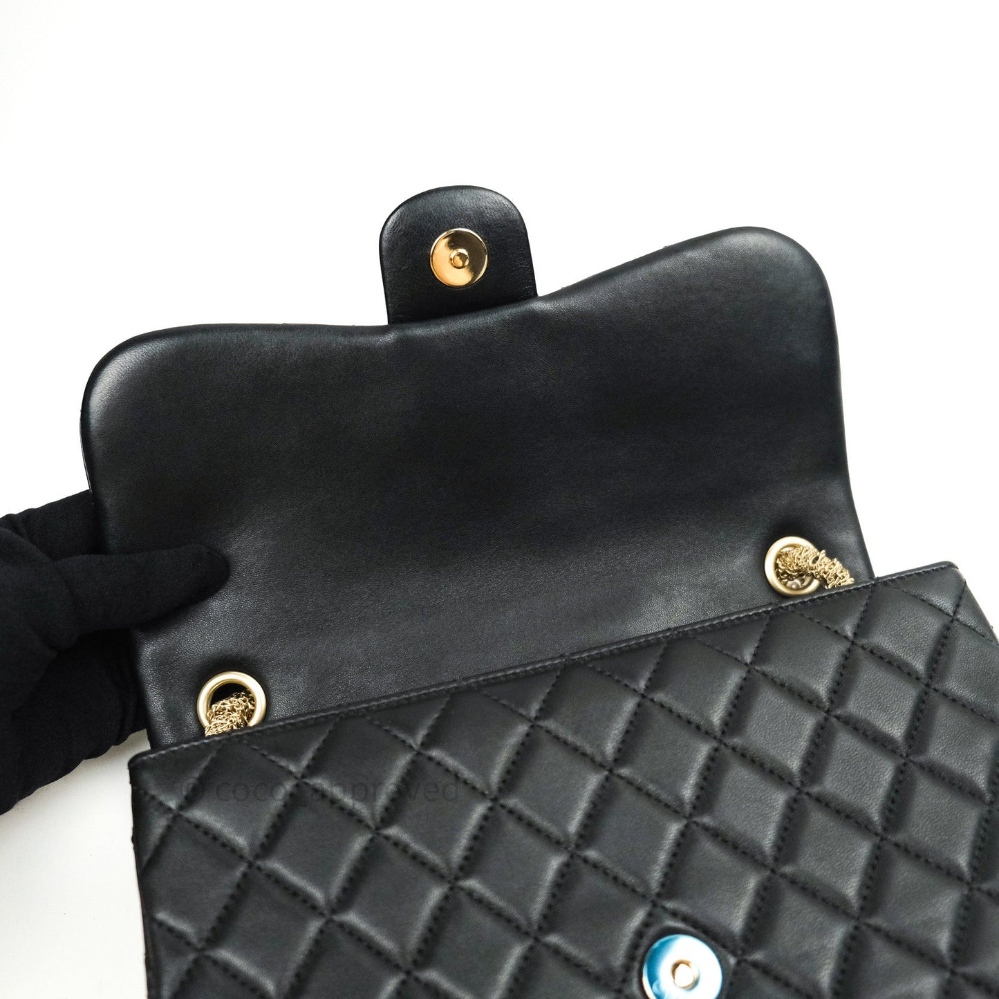 Chanel Quilted Medium Lambskin Westminster Pearl Flap Black