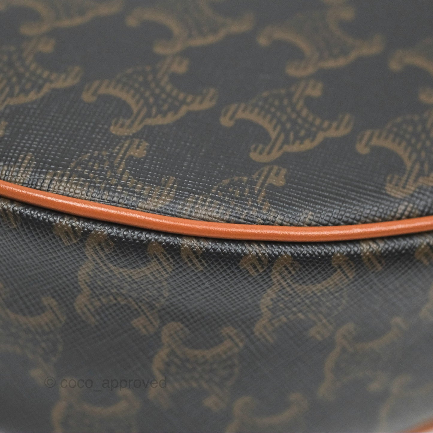 Celine Medium Ava Triomphe Bag Triomphe Canvas Tan Calfskin