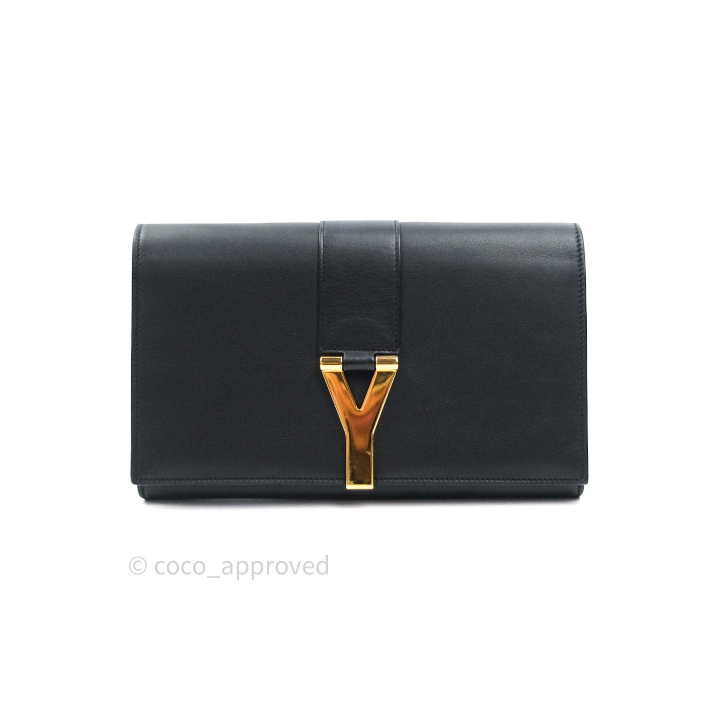 Saint Laurent Wallet on Chain Black Gold Hardware