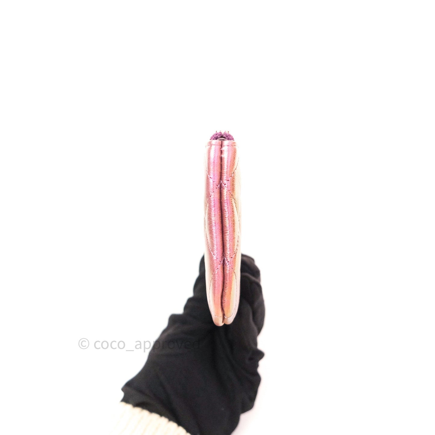 Chanel Quilted Mini O Case Iridescent Purple Gold Hardware 20B