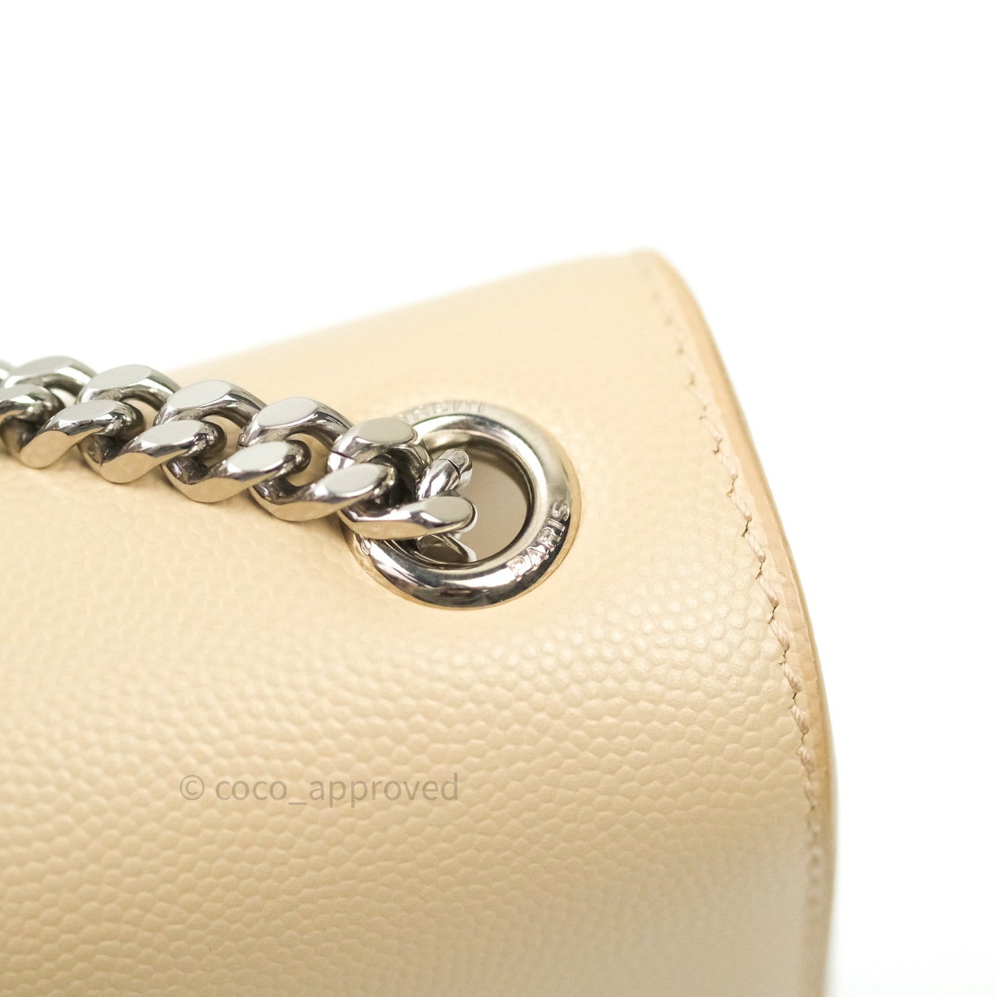 Saint Laurent Calfskin Medium Classic Monogram Kate Beige