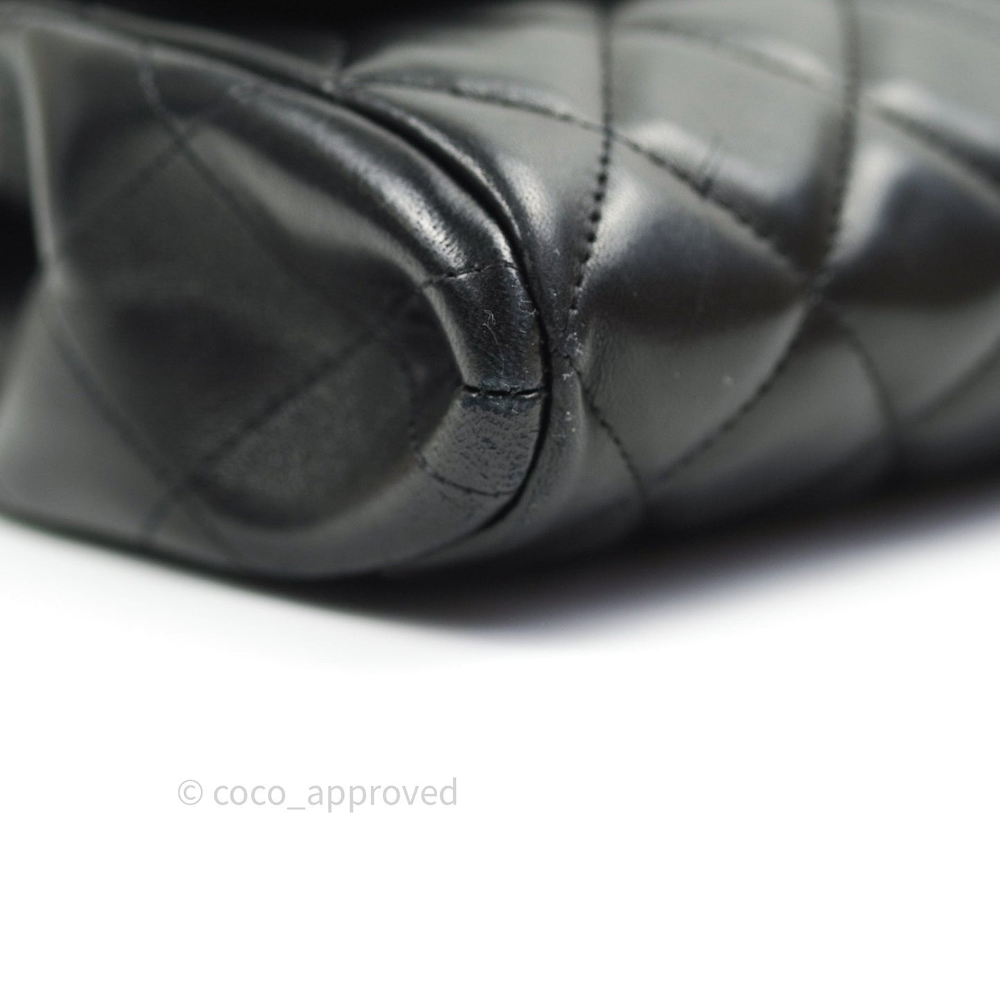 Chanel Quilted Clutch with Chain Black Lambskin Silver Hardware