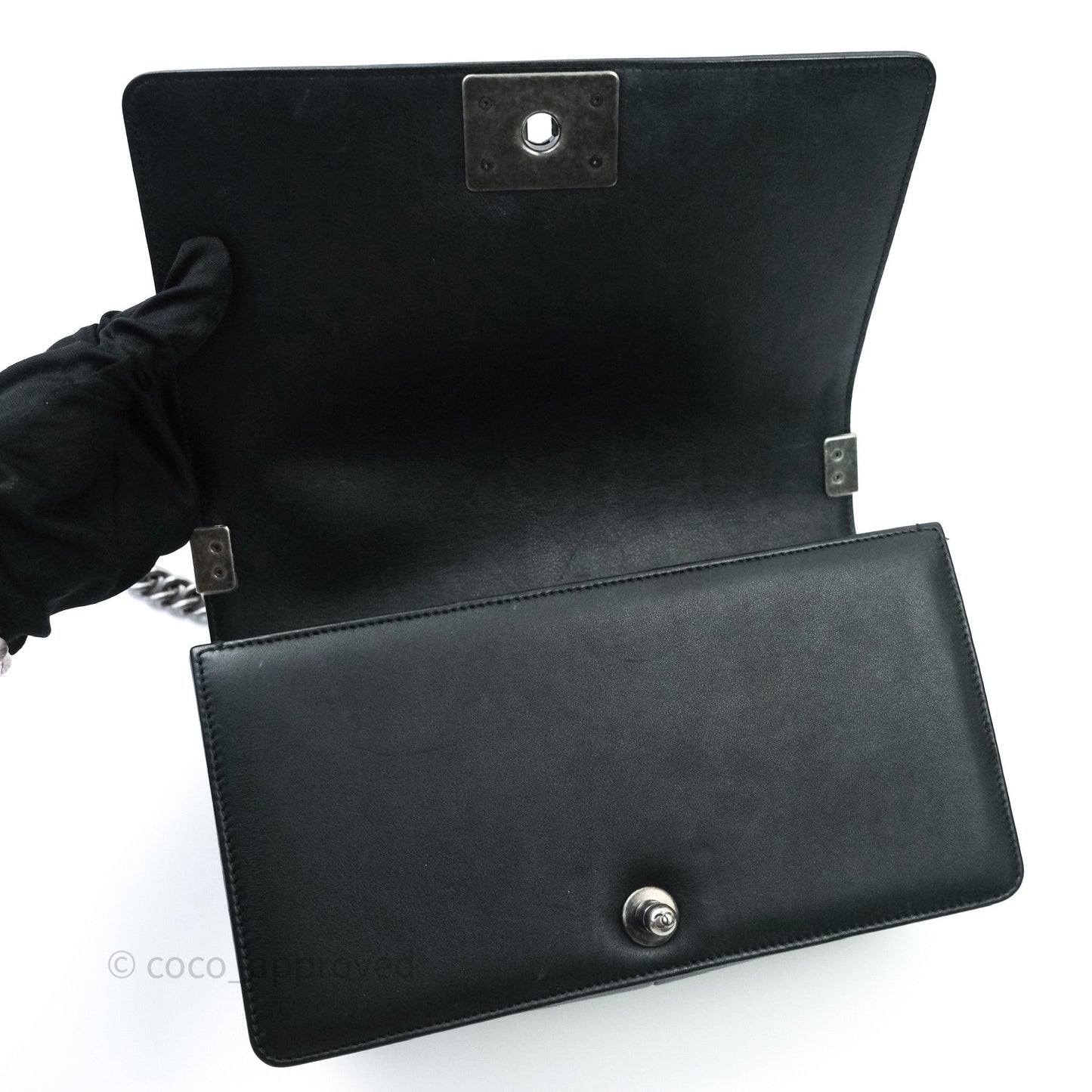 Chanel Quilted Medium Calfskin Boy Flap Ruthenium Hardware