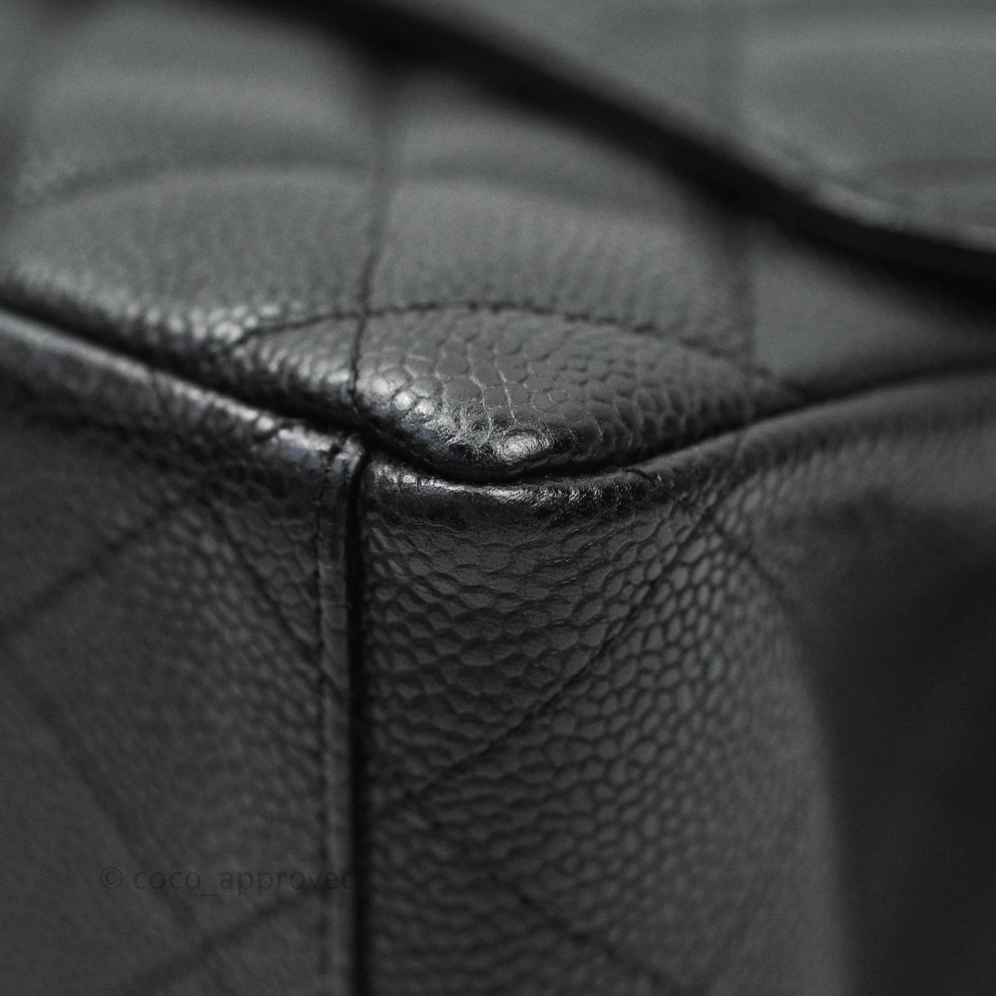 Chanel Single Flap Maxi Caviar Black Silver Hardware