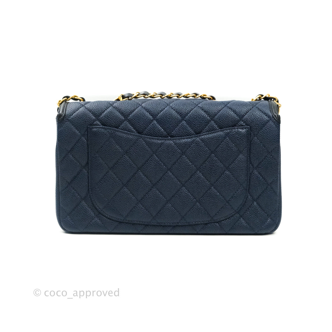 Chanel Quilted Medium CC Filigree Flap Navy Caviar