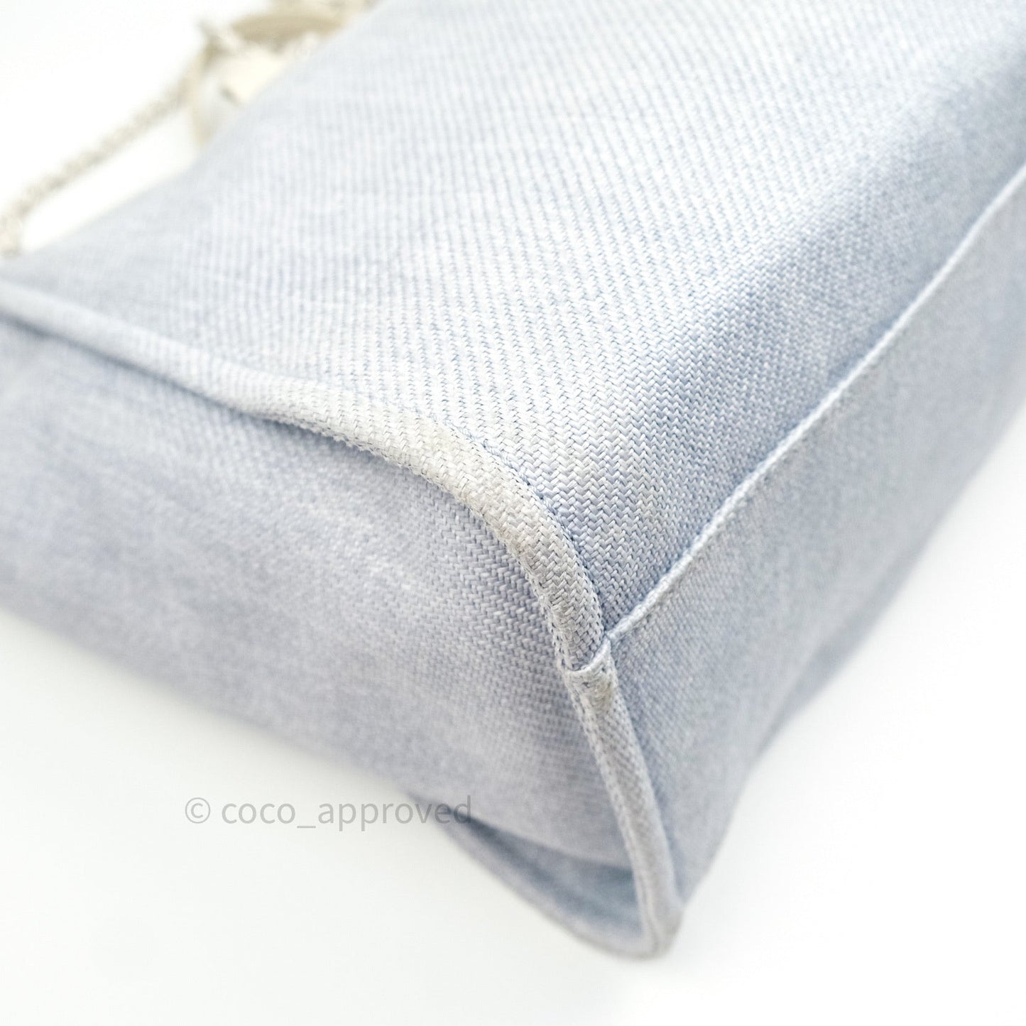 Chanel Canvas Extra Large Deauville Tote Light Grey