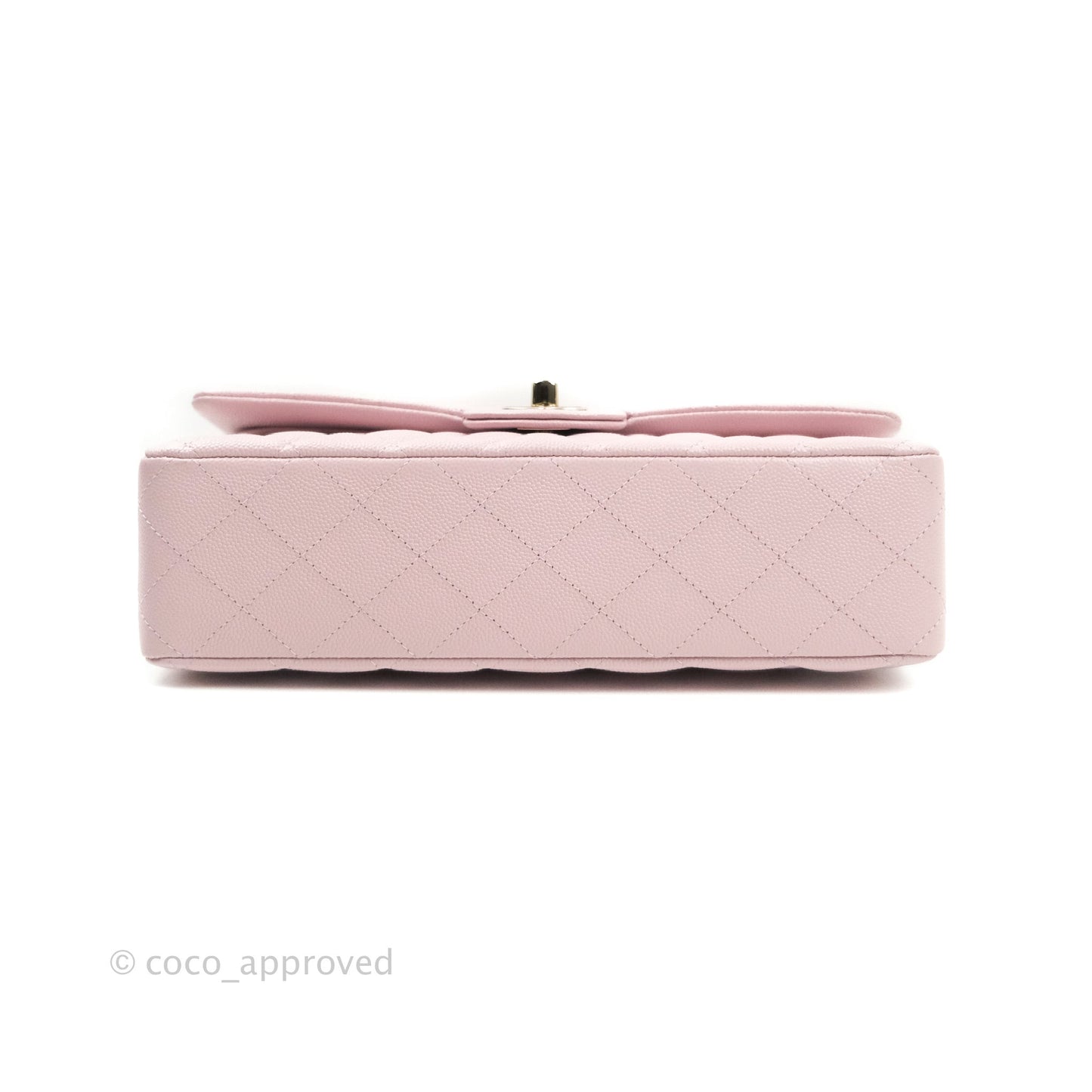 Chanel Classic M/L Medium Double Flap Bag Light Pink Caviar Gold Hardware