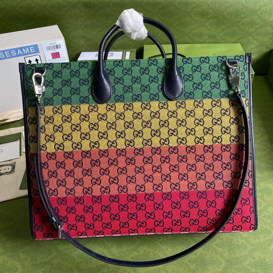 Luxury Gucci Multicolor Large Tote Bag