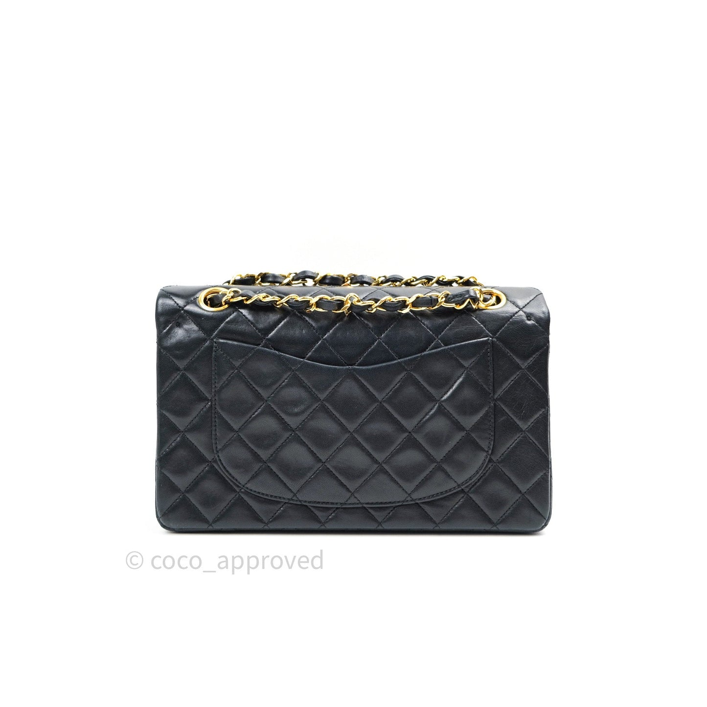 Chanel Vintage Classic Double Flap S/M Small Black Lambskin 24K Gold Hardware