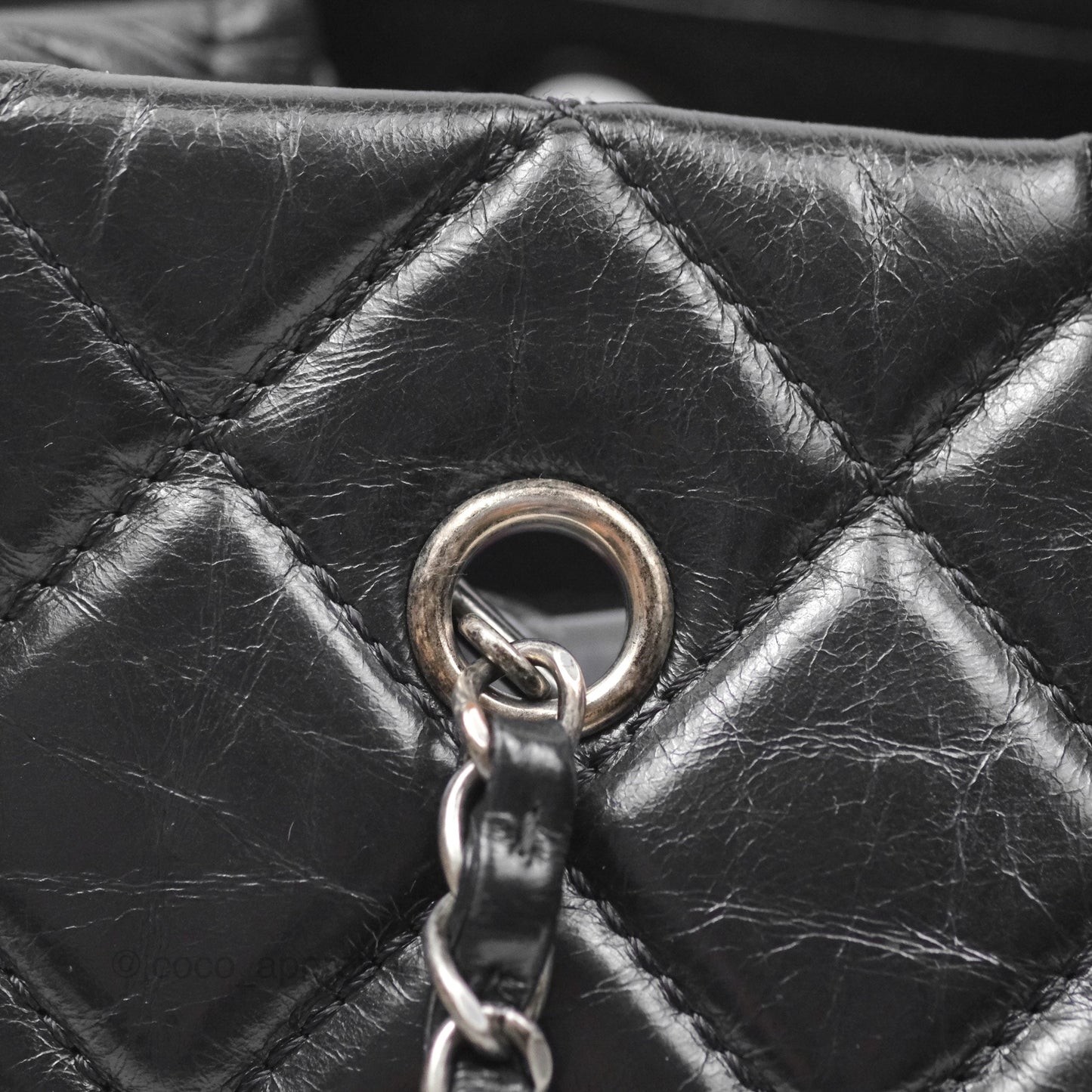Chanel Large Shopping Tote Black Ruthenium Hardware